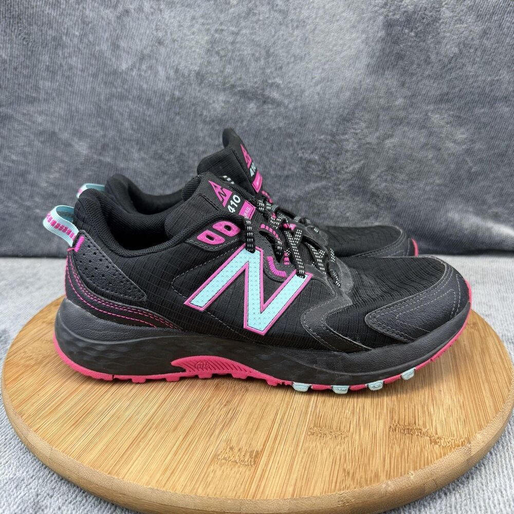 New Balance 410 Trail Shoes Womens Size 8 D Black Pink Running Sneakers WT410BP7